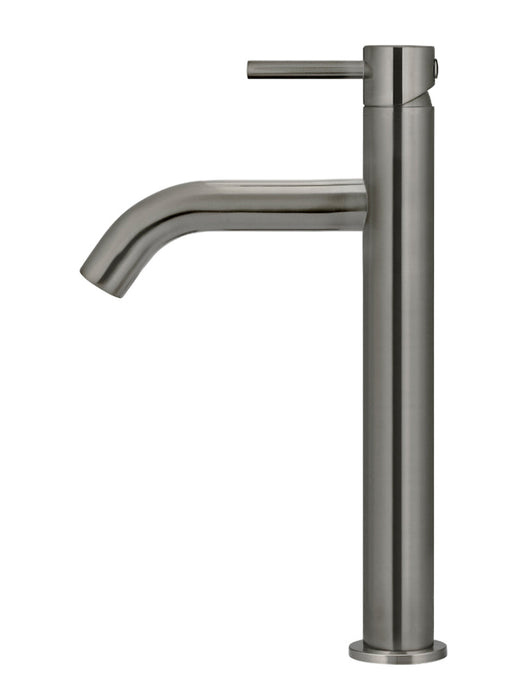 Piccola Tall Basin Mixer Tap With 130mm Spout - Shadow Gunmetal