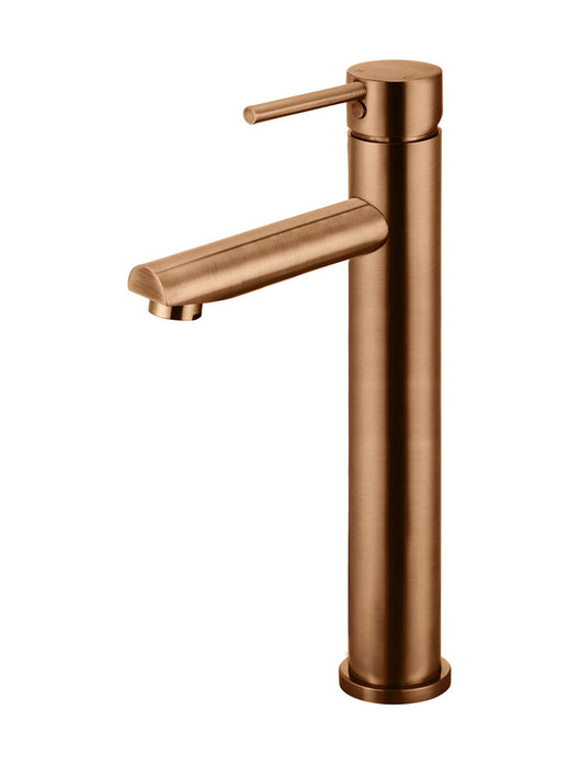 Round Tall Basin Mixer - Lustre Bronze