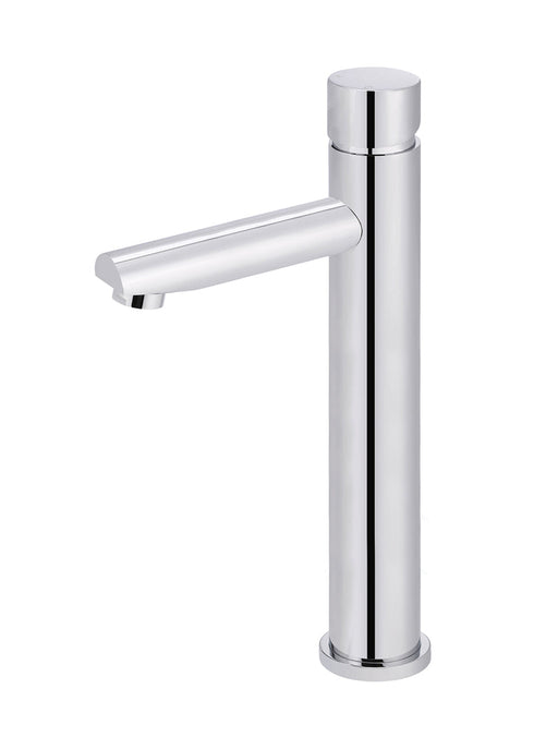 Round Pinless Tall Basin Mixer - Polished Chrome