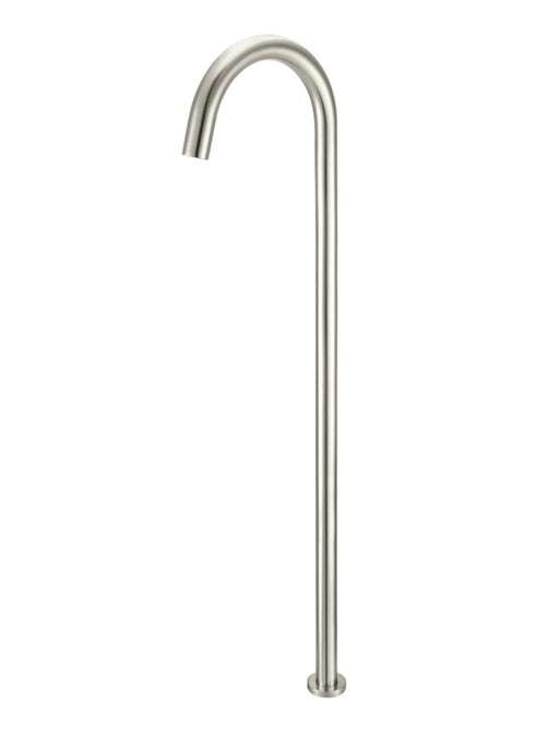 Round Freestanding Bath Spout - Brushed Nickel