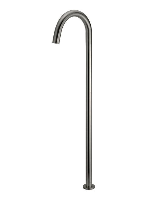 Round Freestanding Bath Spout - Shadow Gunmetal