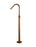 Round Pinless Freestanding Bath Spout & Hand Shower - Lustre Bronze