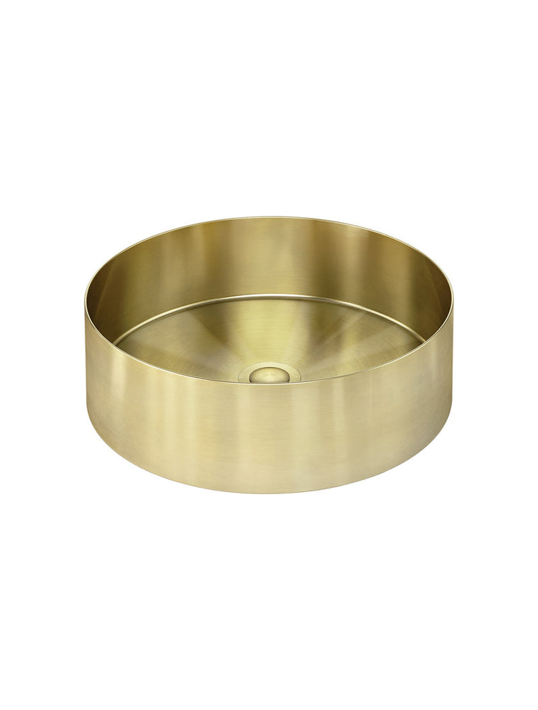 Lavello Round Steel Bathroom Basin 380 x 110 - Tiger Bronze