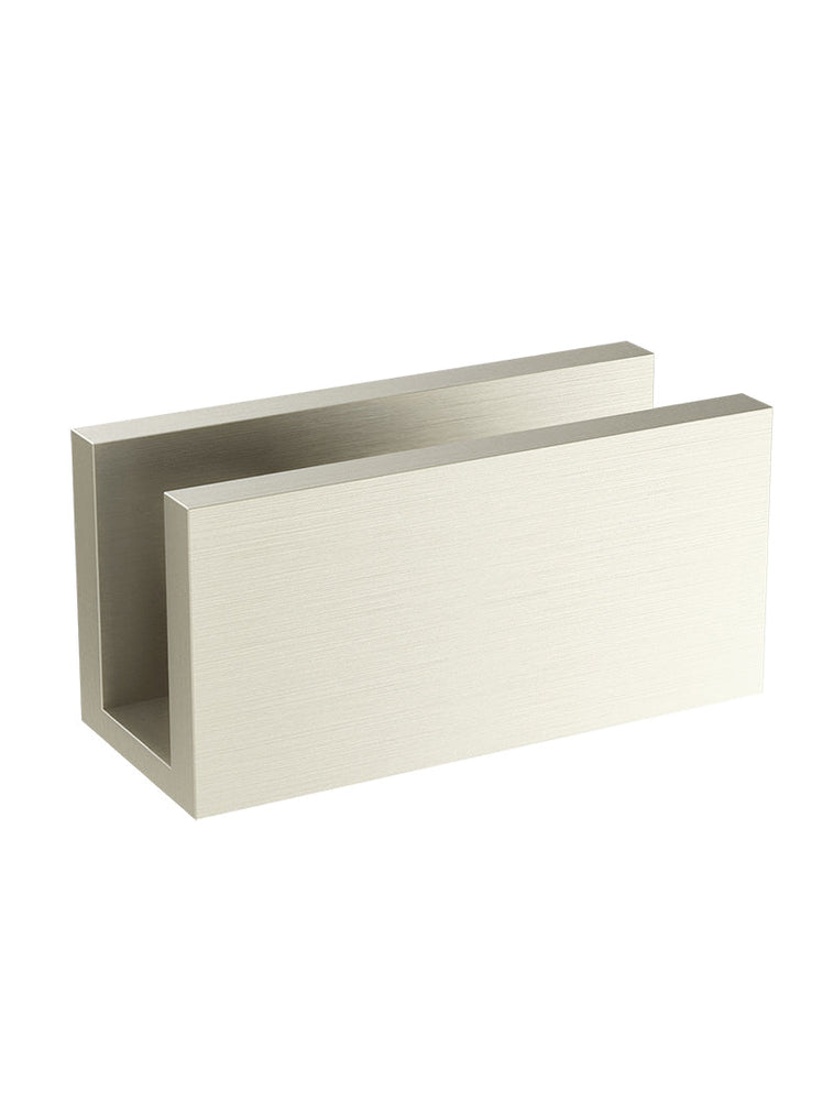 Glass Fixing U Bracket - Brushed Nickel