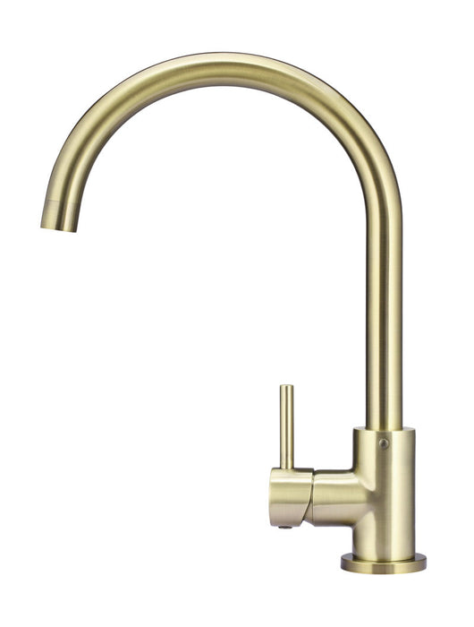 Round Gooseneck Kitchen Mixer Tap - Tiger Bronze