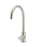 Round Gooseneck Kitchen Mixer Tap With Pinless Handle - Brushed Nickel