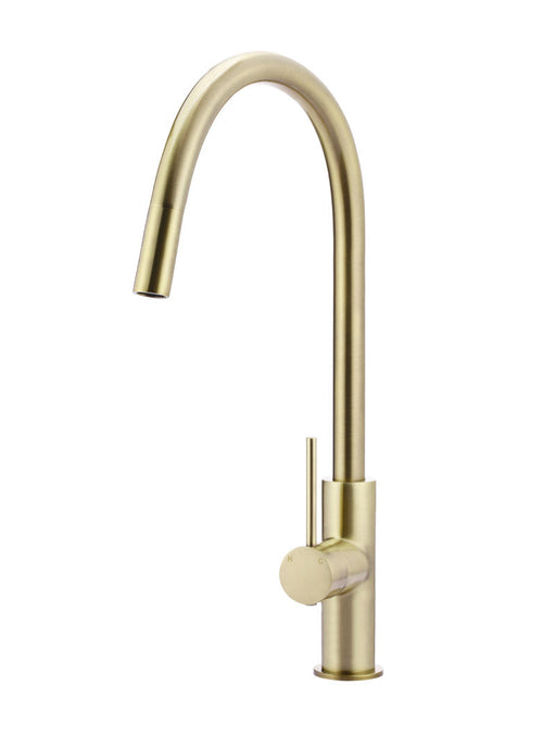 Round Piccola Pull Out Kitchen Mixer Tap - Tiger Bronze