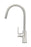 Round Piccola Pull Out Kitchen Mixer Tap - Brushed Nickel