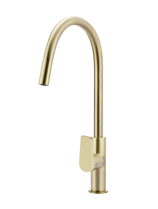 Round Paddle Piccola  Pull Out Kitchen Mixer Tap - Tiger Bronze