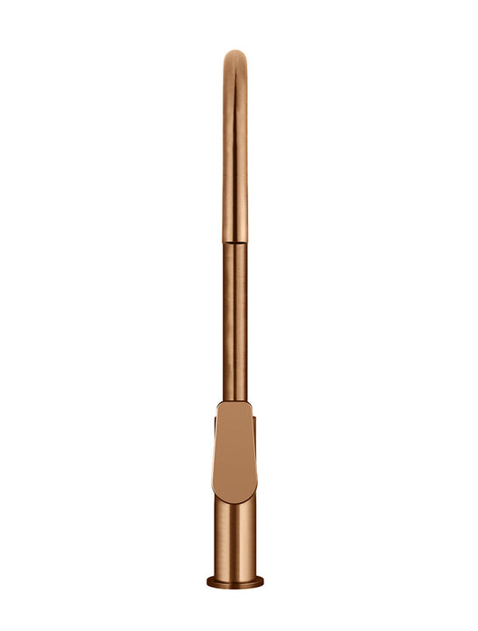 Round Paddle Piccola  Pull Out Kitchen Mixer Tap - Lustre Bronze