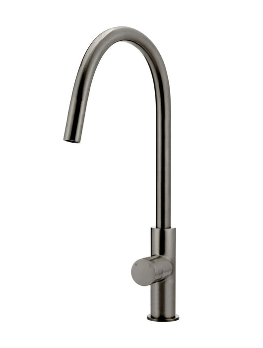 Round Pinless Piccola  Pull Out Kitchen Mixer Tap - Shadow Gunmetal