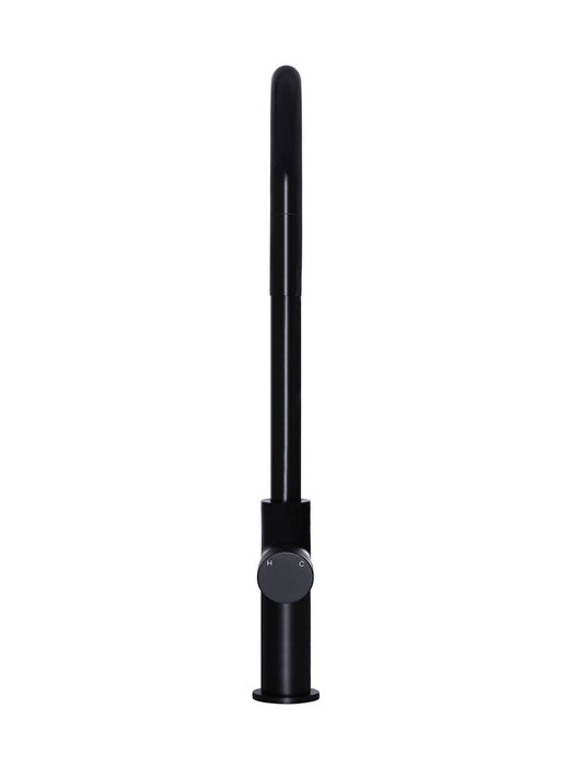 Round Pinless Piccola  Pull Out Kitchen Mixer Tap - Matte Black