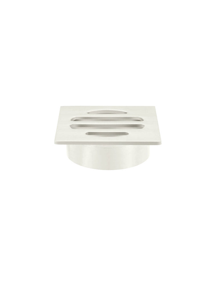 Square Floor Grate Shower Drain 50mm Outlet - Brushed Nickel