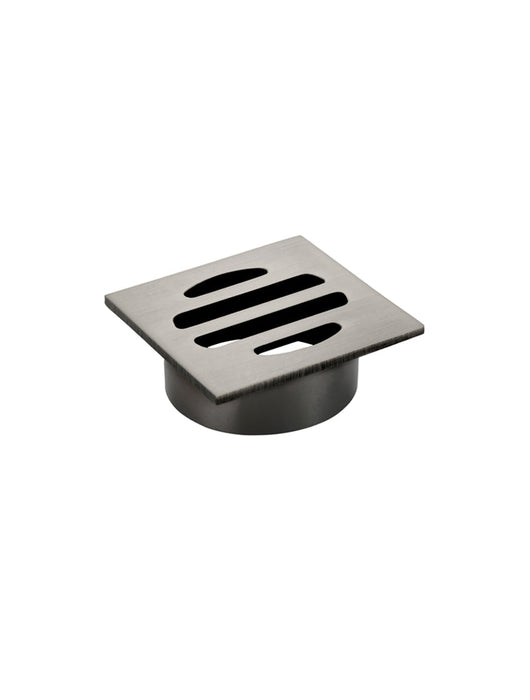 Square Floor Grate Shower Drain 50mm Outlet - Shadow Gunmetal
