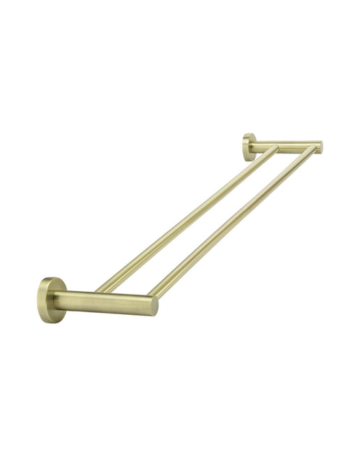 Round Double Towel Rail 600mm - Tiger Bronze