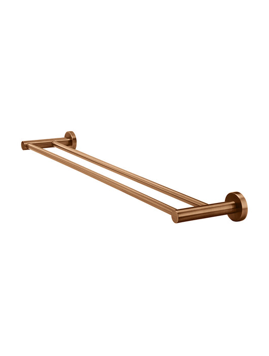 Round Double Towel Rail 600mm -  Lustre Bronze