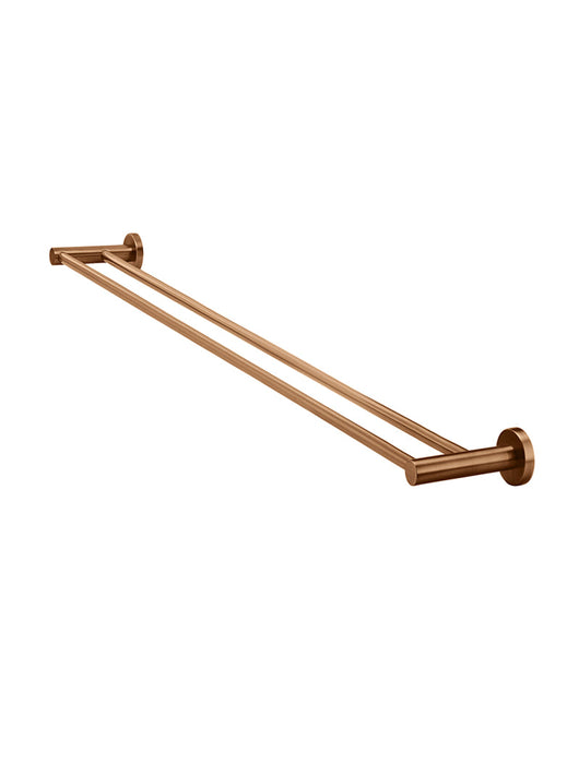 Round Double Towel Rail 900mm - Lustre Bronze