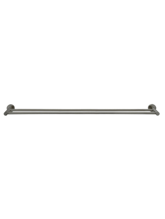 Round Double Towel Rail 900mm - Shadow Gunmetal