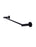 Round Single Towel Rail 600mm - Matte Black