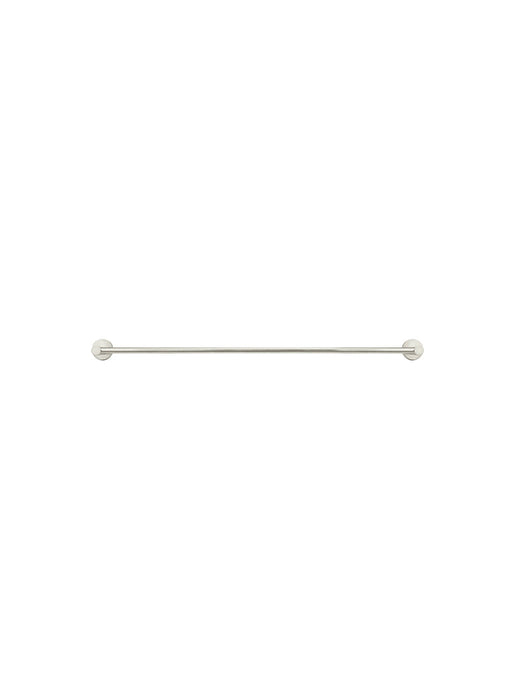 Round Single Towel Rail 600mm - Brushed Nickel