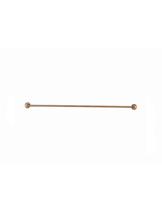 Round Single Towel Rail 600mm - Lustre Bronze