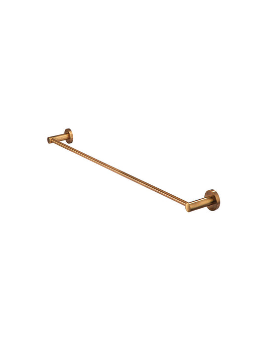 Round Single Towel Rail 600mm - Lustre Bronze