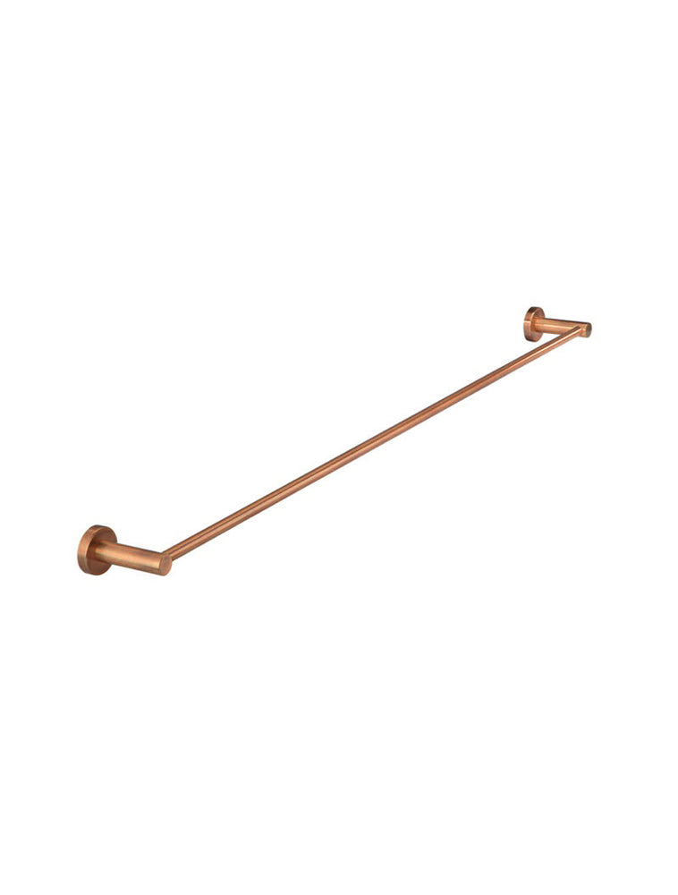 Round Single Towel Rail 900mm - Lustre Bronze