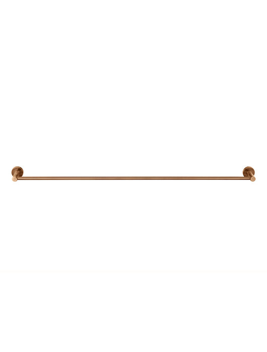 Round Single Towel Rail 900mm - Lustre Bronze