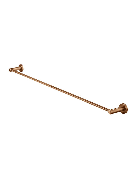 Round Single Towel Rail 900mm - Lustre Bronze