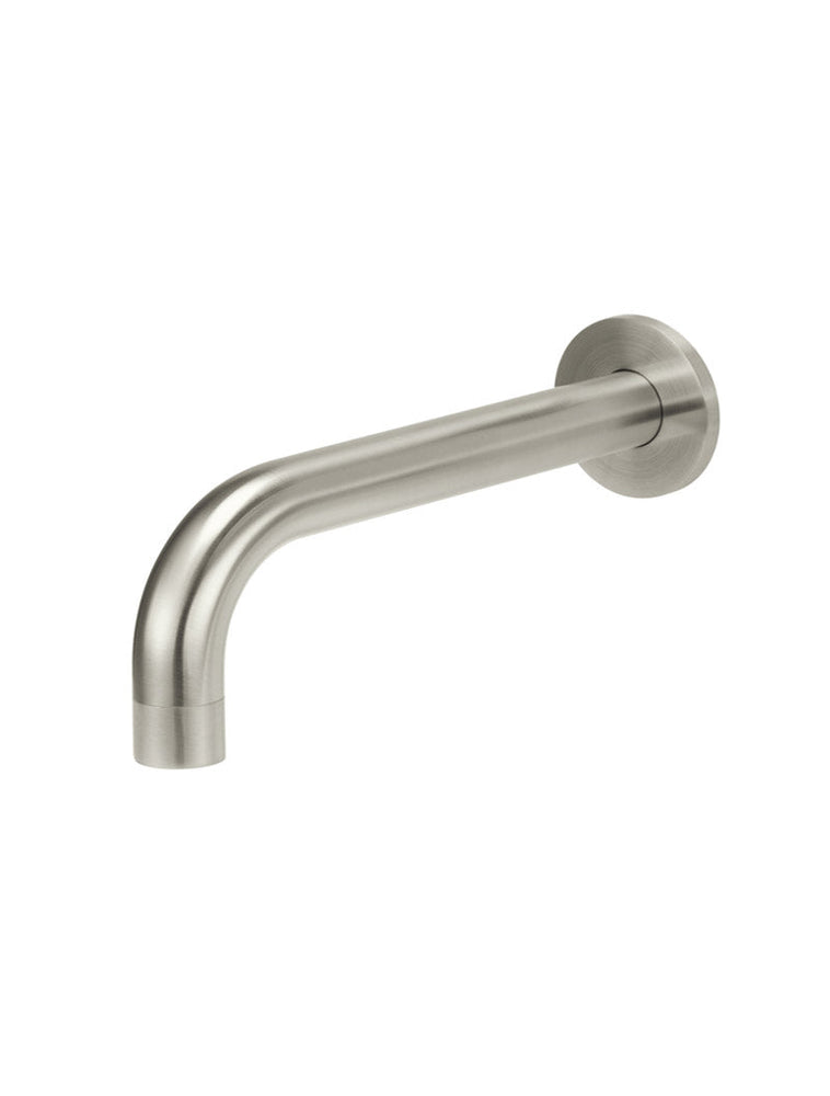 Universal Round Curved Spout 130mm - Brushed Nickel