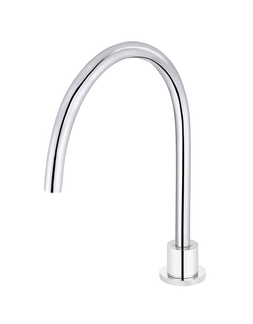 Round Gooseneck High-Rise Swivel Hob Spout - Polished Chrome