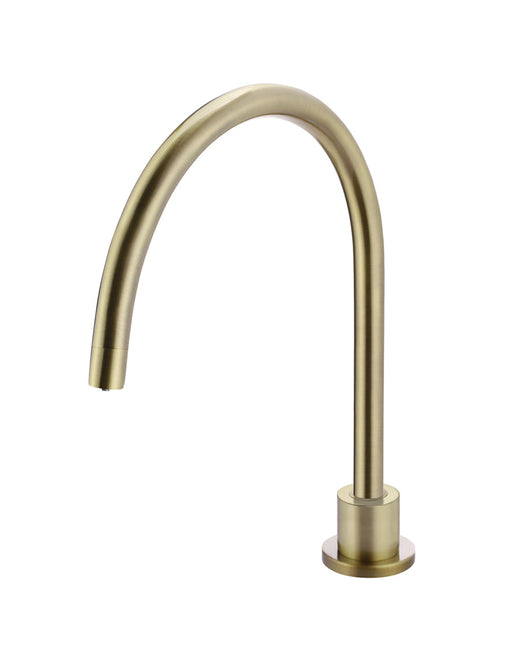 Round Gooseneck High-Rise Swivel Hob Spout - Tiger Bronze