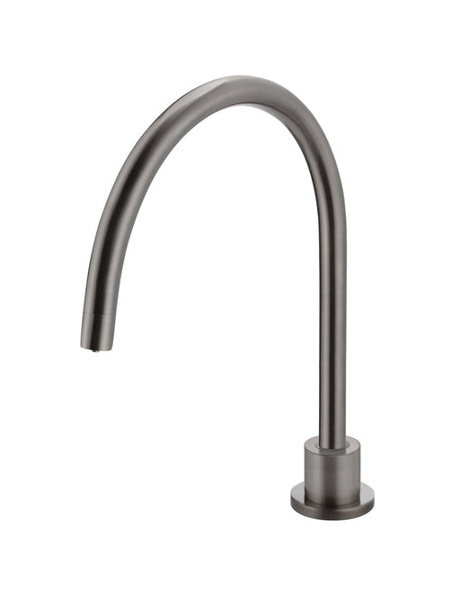 Round Gooseneck High-Rise Swivel Hob Spout - Shadow Gunmetal