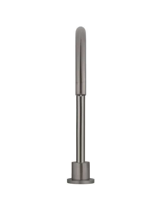 Round Gooseneck High-Rise Swivel Hob Spout - Shadow Gunmetal