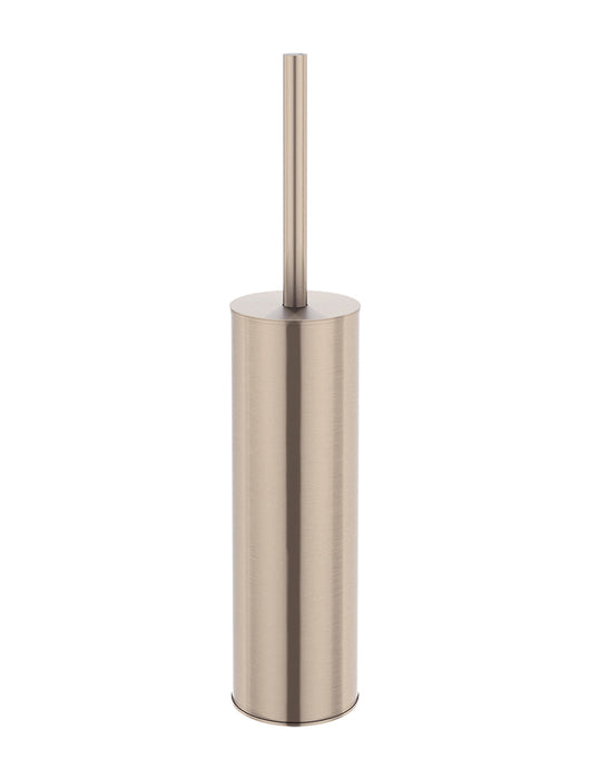 Round Toilet Brush & Holder - Champagne