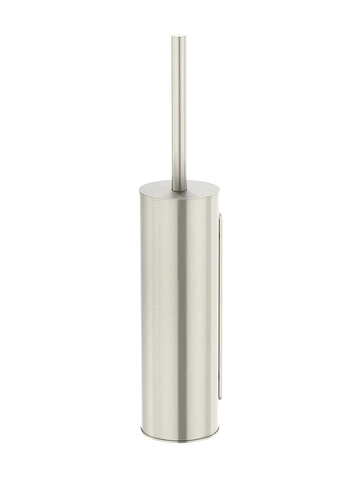 Round Toilet Brush & Holder - Brushed Nickel