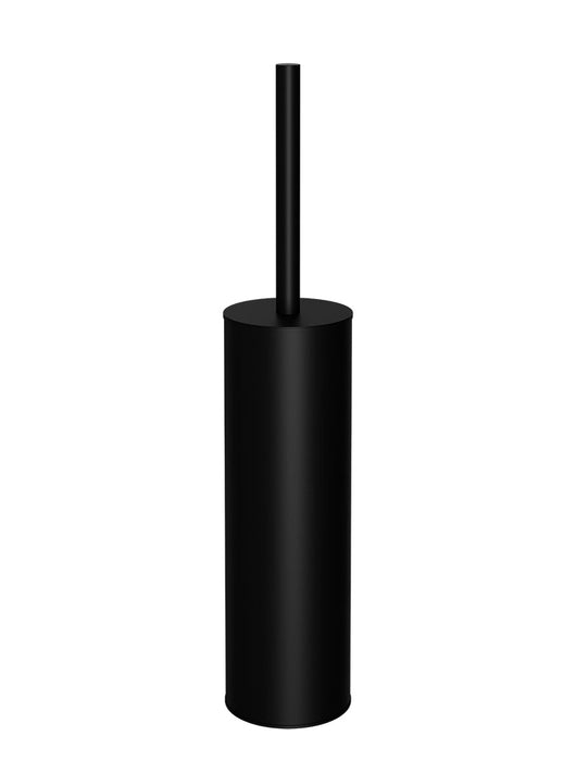 Round Toilet Brush & Holder - Matte Black