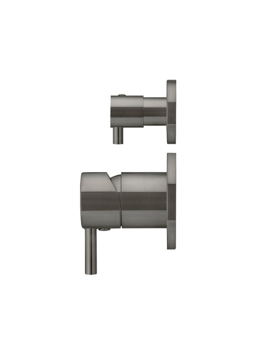 Round Diverter Mixer Trim Kit (In-Wall Body Not Included) -Shadow Gunmetal