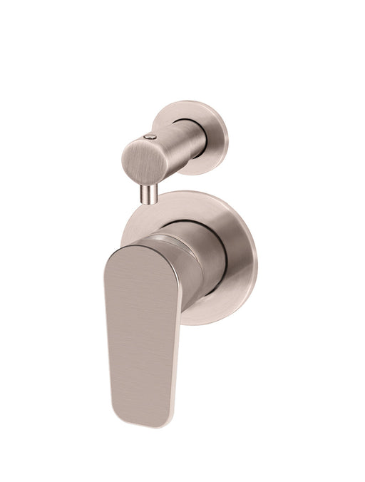 Round Diverter Mixer Paddle Handle Trim Kit (In-Wall Body Not Included)  - Champagne