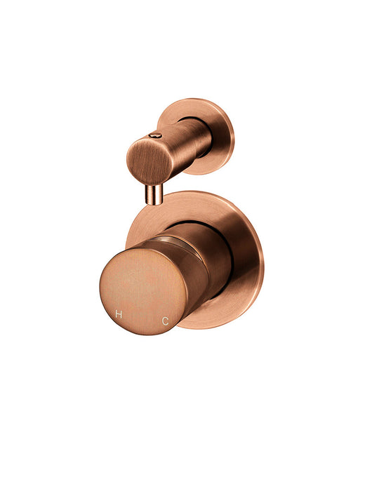 Round Diverter Mixer Pinless Handle Trim Kit (In-Wall Body Not Included)  - Lustre Bronze