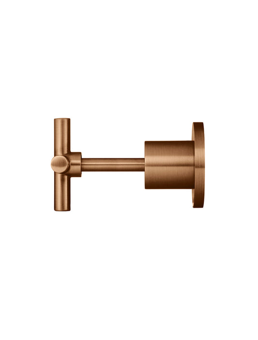 Round Cross Handle Jumper Valve Wall Top Assemblies - Lustre Bronze