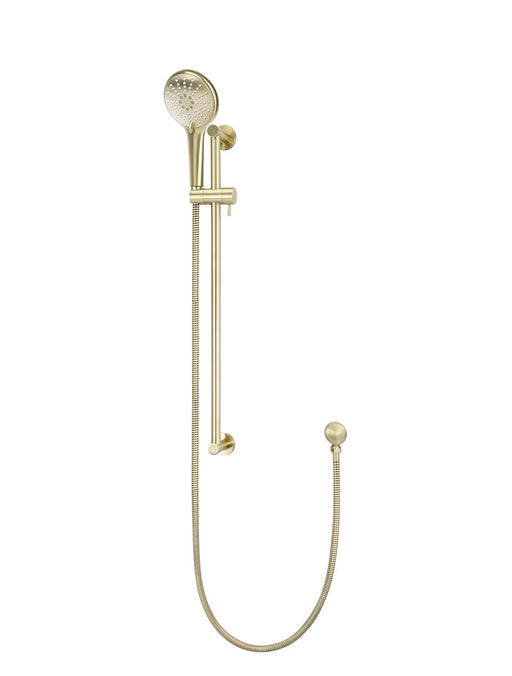 Round Three Function Hand Shower On Rail Column - Tiger Bronze