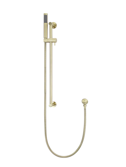 Round Hand Shower On Rail Column - Tiger Bronze