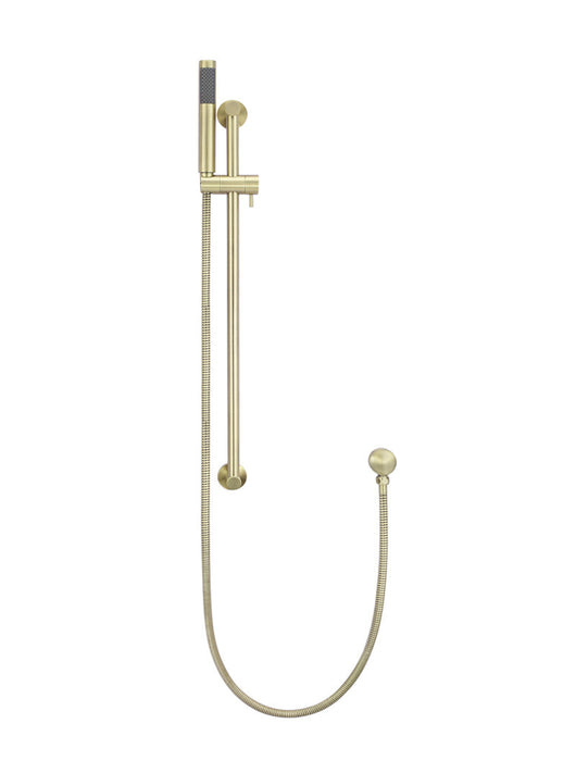 Round Hand Shower On Rail Column - Tiger Bronze