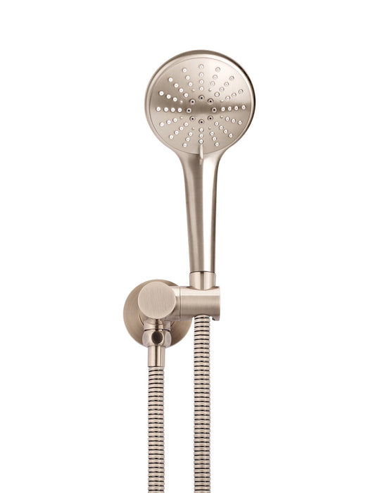 Round Hand Shower On Swivel Bracket - Champagne