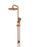 Round Combination Shower Rail, 200mm Rose, Three Function Hand Shower - Lustre Bronze