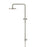 Round Combination Shower Rail, 200mm Rose, Single Function Hand Shower - Brushed Nickel