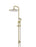 Round Combination Shower Rail, 300mm Rose, Three Function Hand Shower - Tiger Bronze