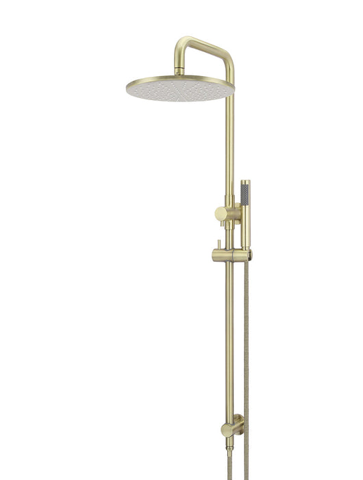 Round Combination Shower Rail, 300mm Rose, Single Function Hand Shower - Tiger Bronze