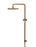 Round Combination Shower Rail, 300mm Rose, Single Function Hand Shower - Lustre Bronze